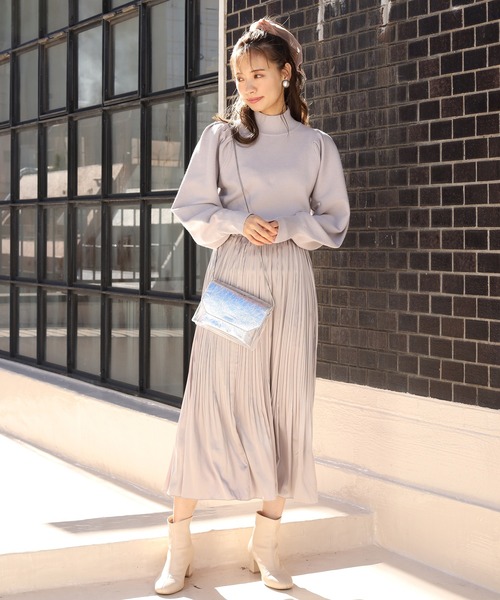 one after another NICE CLAUP（ワンアフターアナザーナイスクラップ）の「こうちくニット（ニット/セーター・レディース・ライトグレー/ベージュ/パープル/ブラウン/アイボリー・FREE）」の16枚目の写真