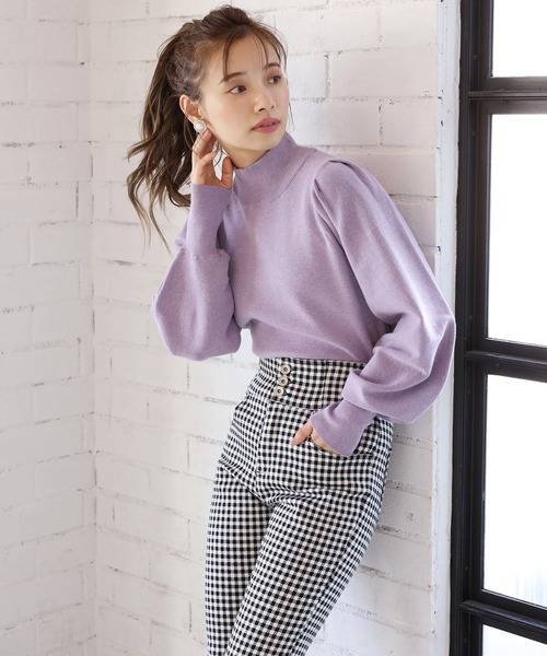 one after another NICE CLAUP（ワンアフターアナザーナイスクラップ）の「こうちくニット（ニット/セーター・レディース・ライトグレー/ベージュ/パープル/ブラウン/アイボリー・FREE）」の22枚目の写真