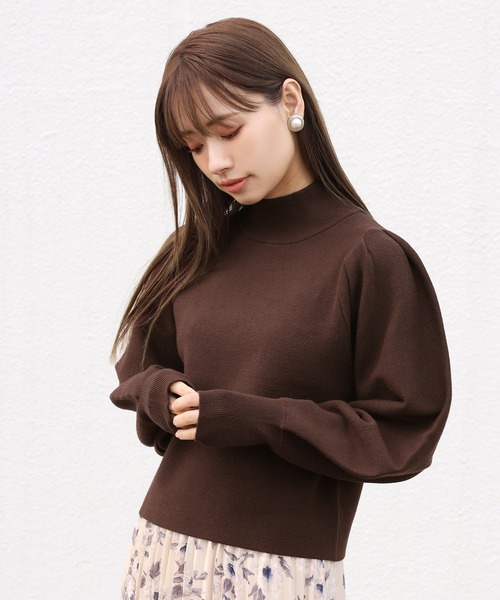 one after another NICE CLAUP（ワンアフターアナザーナイスクラップ）の「こうちくニット（ニット/セーター・レディース・ライトグレー/ベージュ/パープル/ブラウン/アイボリー・FREE）」の12枚目の写真