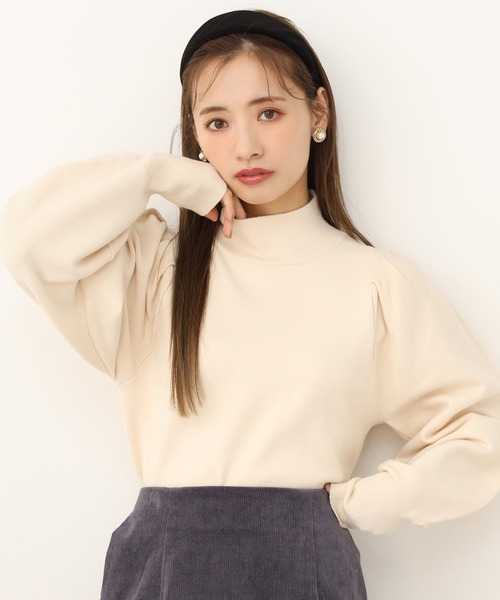 one after another NICE CLAUP（ワンアフターアナザーナイスクラップ）の「こうちくニット（ニット/セーター・レディース・ライトグレー/ベージュ/パープル/ブラウン/アイボリー・FREE）」の15枚目の写真