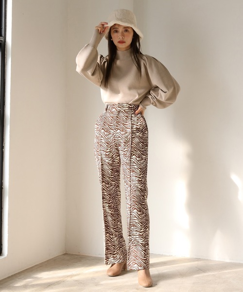 one after another NICE CLAUP（ワンアフターアナザーナイスクラップ）の「こうちくニット（ニット/セーター・レディース・ライトグレー/ベージュ/パープル/ブラウン/アイボリー・FREE）」の17枚目の写真