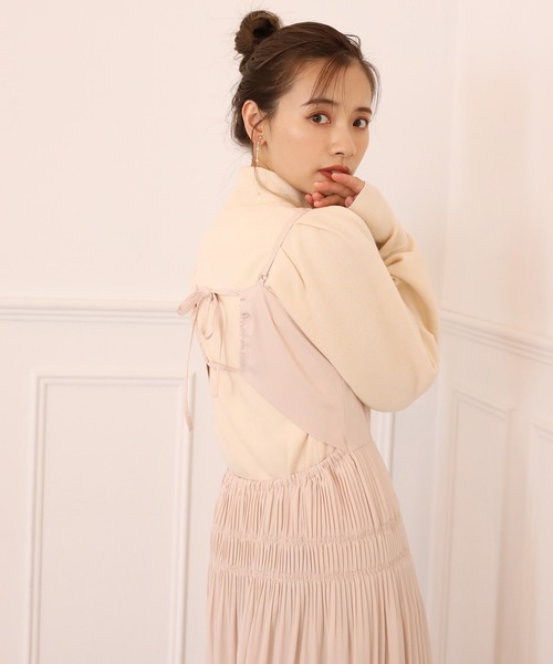 one after another NICE CLAUP（ワンアフターアナザーナイスクラップ）の「こうちくニット（ニット/セーター・レディース・ライトグレー/ベージュ/パープル/ブラウン/アイボリー・FREE）」の10枚目の写真