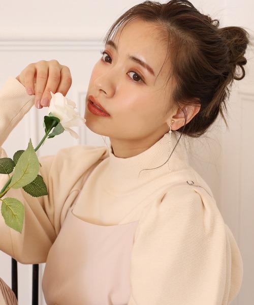 one after another NICE CLAUP（ワンアフターアナザーナイスクラップ）の「こうちくニット（ニット/セーター・レディース・ライトグレー/ベージュ/パープル/ブラウン/アイボリー・FREE）」の7枚目の写真