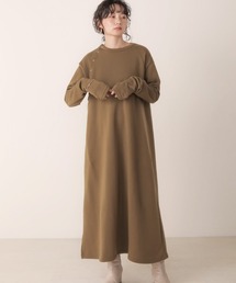 【WEB限定】裏起毛バックスリットロングワンピース