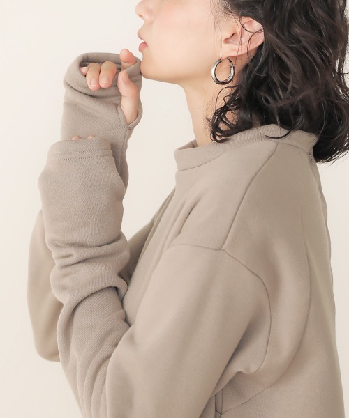 Bab(バブ)の「【WEB限定】裏起毛バックスリットロングワンピース(ワンピース・レディース・ブラック/カーキ/グレー系その他・FREE)」の8枚目の写真