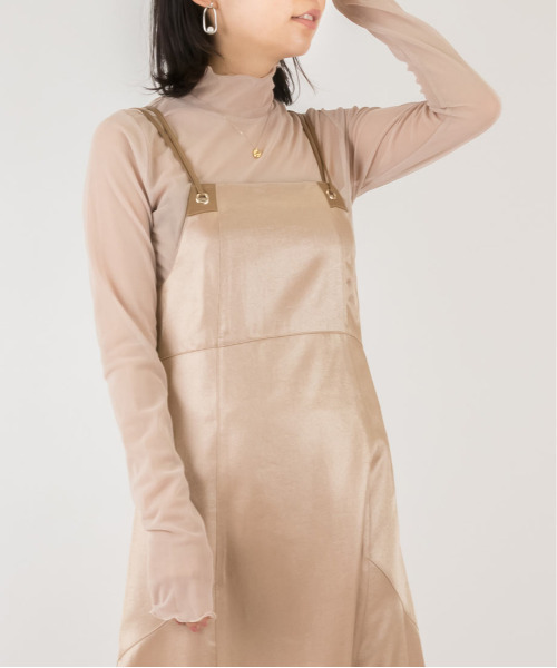 RANDA(ランダ)の「ハイネックチュールシアートップス(Tシャツ/カットソー・レディース・ブラウン/グリーン/クリーム/ベージュ・FREE)」の8枚目の写真