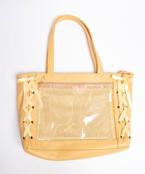 WEGO（ウィゴー）の「WEGO/【Sサイズ】レースアップ痛バッグ（トートバッグ・レディース・グレー/ワイン/ベージュ系その他/ホワイト/ブラック系その他/ブラック/ブラウン/ブルー系その他/その他1/レッド系その他/サックスブルー/イエロー/グリーン系その他/ライトパープル/グリーン/オレンジ/ネイビー/その他6/その他4/その他5/その他8/その他7/パープル/イエロー系その他/その他22/その他19/その他17/その他21/その他20/その他28/その他18/その他26/その他27/その他25/その他29/その他23/その他32/その他30/パープル系その他/オレンジ系その他2/その他24/その他31/その他33/その他34/B/A/その他35・FREE）」の15枚目の写真