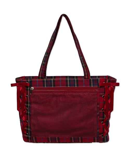 三途春千夜　痛バ　ウィゴー　レースアップ　痛バッグS ブラック WEGO/【Sサイズ】レースアップ痛バッグ（トートバッグ）｜WEGO