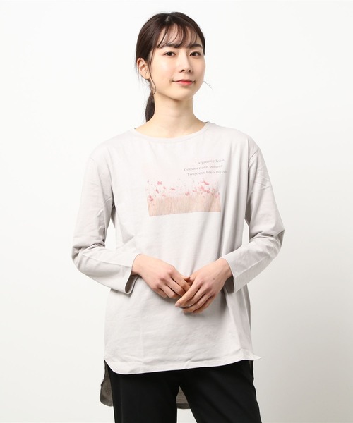 LBC（エルビーシー）の「USAコットンフォトロンT（Tシャツ/カットソー・レディース・チャコールグレー/ミント/ホワイト・M/L）」の3枚目の写真