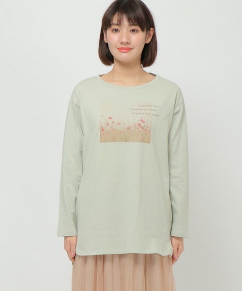 LBC（エルビーシー）の「USAコットンフォトロンT（Tシャツ/カットソー・レディース・チャコールグレー/ミント/ホワイト・M/L）」の7枚目の写真