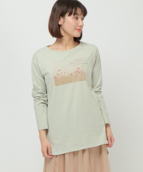 LBC（エルビーシー）の「USAコットンフォトロンT（Tシャツ/カットソー・レディース・チャコールグレー/ミント/ホワイト・M/L）」の4枚目の写真