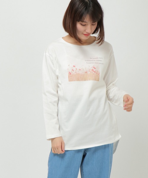 LBC（エルビーシー）の「USAコットンフォトロンT（Tシャツ/カットソー・レディース・チャコールグレー/ミント/ホワイト・M/L）」の6枚目の写真