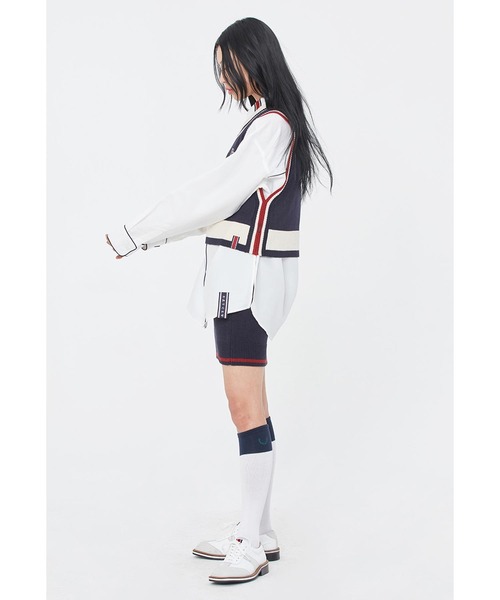 ROMANTIC CROWN（ロマンティッククラウン）の「『ROMANTIC CROWN/ロマンティッククラウン』WOMAN LINING KNIT VEST/ライニングニットベスト (レディースアイテム)（ベスト・レディース・ネイビー/アイボリー・M）」の7枚目の写真