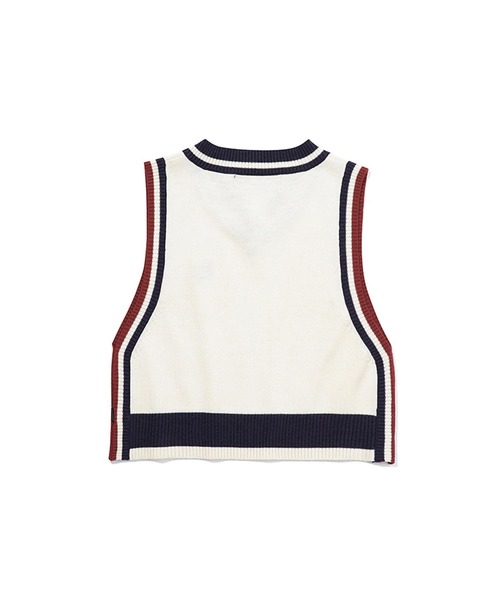 ROMANTIC CROWN（ロマンティッククラウン）の「『ROMANTIC CROWN/ロマンティッククラウン』WOMAN LINING KNIT VEST/ライニングニットベスト (レディースアイテム)（ベスト・レディース・ネイビー/アイボリー・M）」の10枚目の写真