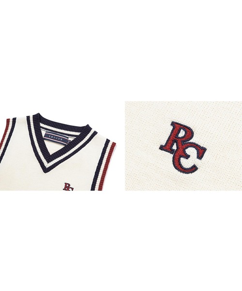 ROMANTIC CROWN（ロマンティッククラウン）の「『ROMANTIC CROWN/ロマンティッククラウン』WOMAN LINING KNIT VEST/ライニングニットベスト (レディースアイテム)（ベスト・レディース・ネイビー/アイボリー・M）」の13枚目の写真