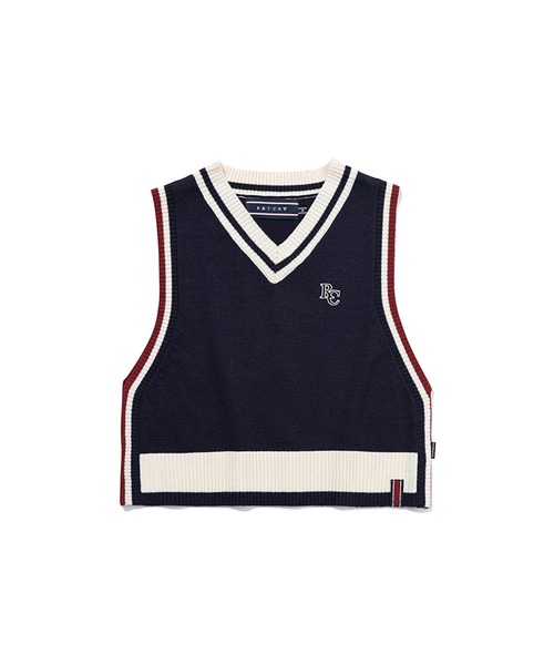 ROMANTIC CROWN（ロマンティッククラウン）の「『ROMANTIC CROWN/ロマンティッククラウン』WOMAN LINING KNIT VEST/ライニングニットベスト (レディースアイテム)（ベスト・レディース・ネイビー/アイボリー・M）」の11枚目の写真