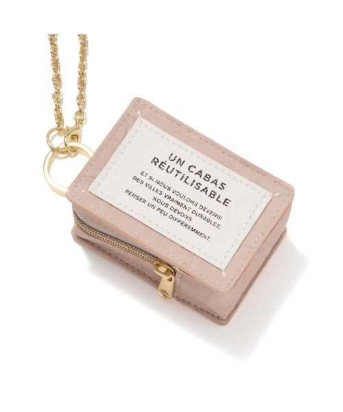 Francfranc（フランフラン）の「バッグチャームエコバッグ タイポ ライトベージュ（エコバッグ/サブバッグ・レディース・ライトベージュ・FREE）」の3枚目の写真