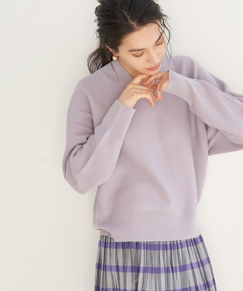 【emur】抜け衿ホールガーメントニット