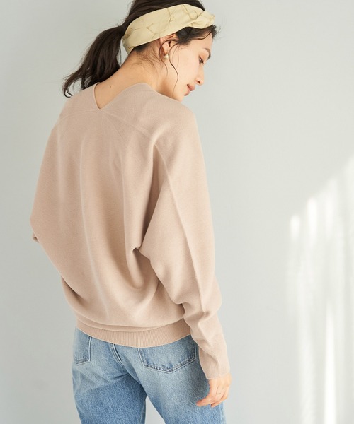 【emur】抜け衿ホールガーメントニット