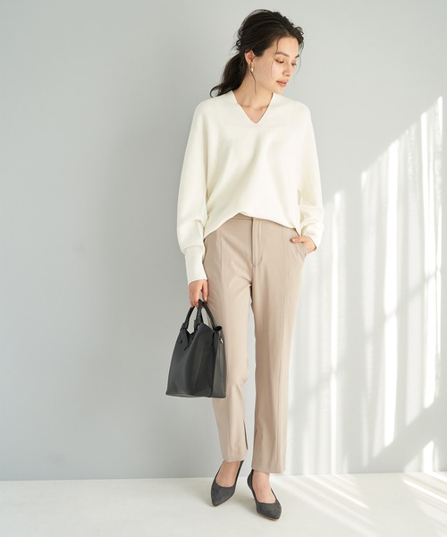 【emur】抜け衿ホールガーメントニット