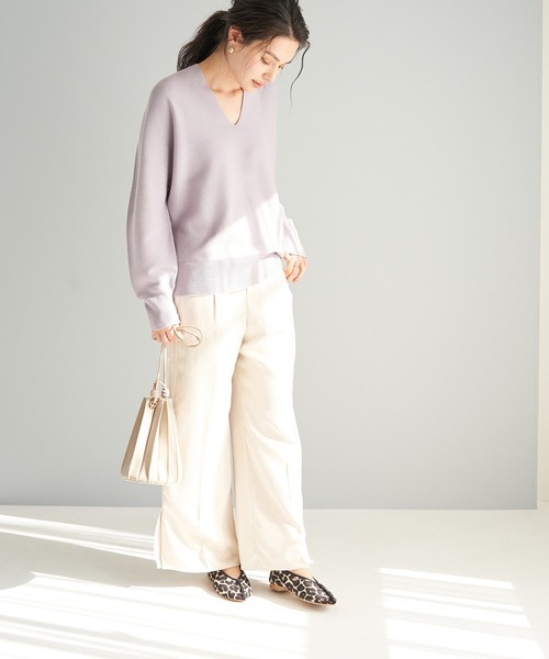 【emur】抜け衿ホールガーメントニット