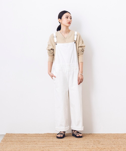 khakito（カーキト）の「綿100% フランス軍 サロペット（サロペット/オーバーオール・レディース・ベージュ/ネイビー/オフホワイト・FREE）」の20枚目の写真