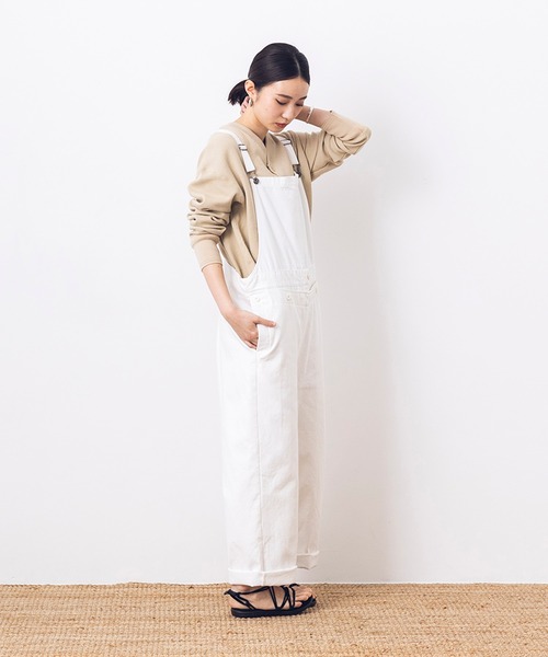 khakito（カーキト）の「綿100% フランス軍 サロペット（サロペット/オーバーオール・レディース・ベージュ/ネイビー/オフホワイト・FREE）」の16枚目の写真