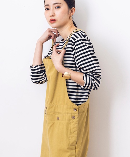 khakito（カーキト）の「綿100% フランス軍 サロペット（サロペット/オーバーオール・レディース・ベージュ/ネイビー/オフホワイト・FREE）」の13枚目の写真