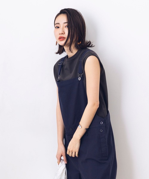 khakito（カーキト）の「綿100% フランス軍 サロペット（サロペット/オーバーオール・レディース・ベージュ/ネイビー/オフホワイト・FREE）」の18枚目の写真