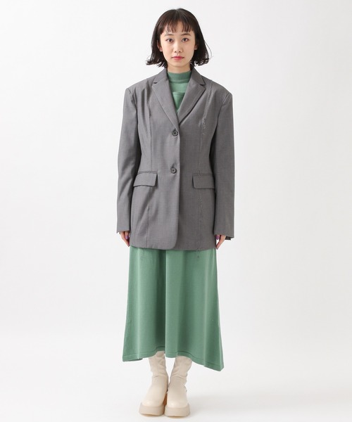 ROCKET x LUNCH（ロケットアンドランチ）の「ROCKET×LUNCH／RAWカットジャケット　2932525（テーラードジャケット・レディース・ブラック/グレー・SMALL）」の18枚目の写真