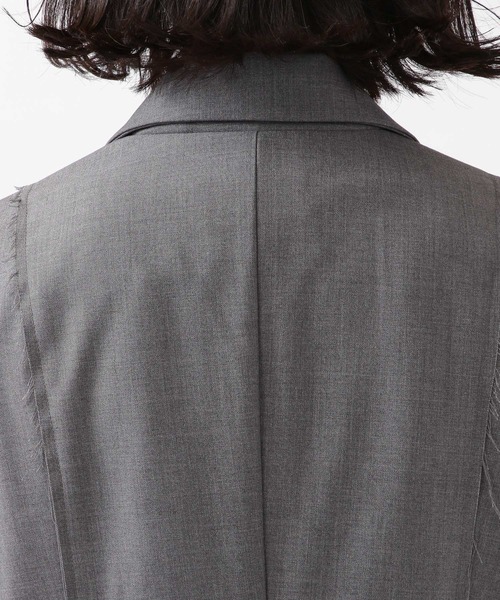 ROCKET x LUNCH（ロケットアンドランチ）の「ROCKET×LUNCH／RAWカットジャケット　2932525（テーラードジャケット・レディース・ブラック/グレー・SMALL）」の4枚目の写真