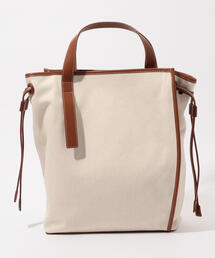 TOMORROWLAND  | The dilettante コットンキャンバス×レザー 2WAYアシンメトリートートバッグ(トートバッグ)