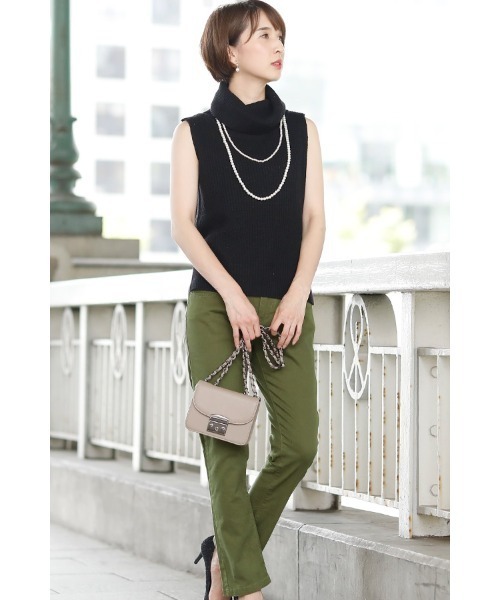 ElegChic(エレグシック)の「サスペンダースリムストレートパンツ(チノパンツ・レディース・ブラック/ベージュ/カーキ・L/XL/4L/XXL/M)」の8枚目の写真