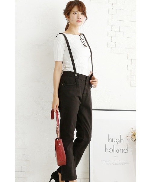 ElegChic(エレグシック)の「サスペンダースリムストレートパンツ(チノパンツ・レディース・ブラック/ベージュ/カーキ・L/XL/4L/XXL/M)」の10枚目の写真
