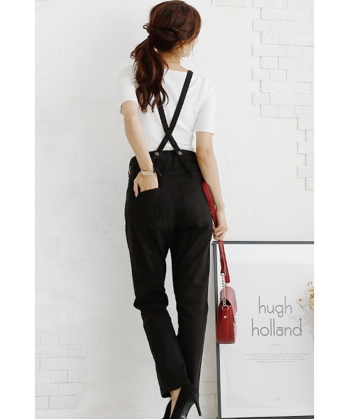 ElegChic(エレグシック)の「サスペンダースリムストレートパンツ(チノパンツ・レディース・ブラック/ベージュ/カーキ・L/XL/4L/XXL/M)」の11枚目の写真