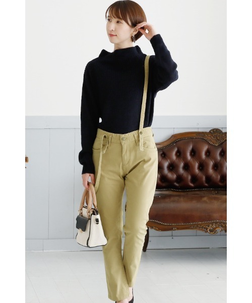 ElegChic(エレグシック)の「サスペンダースリムストレートパンツ(チノパンツ・レディース・ブラック/ベージュ/カーキ・L/XL/4L/XXL/M)」の14枚目の写真