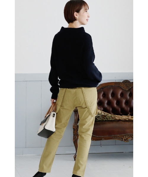 ElegChic(エレグシック)の「サスペンダースリムストレートパンツ(チノパンツ・レディース・ブラック/ベージュ/カーキ・L/XL/4L/XXL/M)」の16枚目の写真