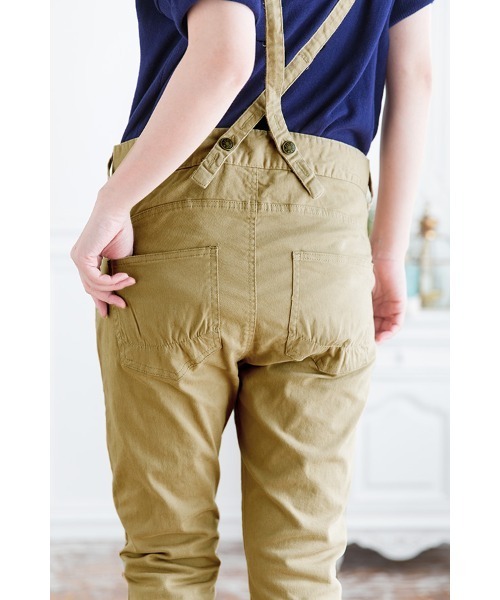 ElegChic(エレグシック)の「サスペンダースリムストレートパンツ(チノパンツ・レディース・ブラック/ベージュ/カーキ・L/XL/4L/XXL/M)」の22枚目の写真