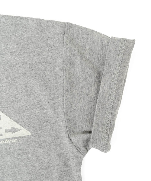 GLAZOS（グラソス）の「ソフト天竺・ドロップショルダーアウトドアロゴプリントレイヤード半袖Tシャツ（Tシャツ/カットソー・キッズ・グレー/グリーン/イエロー・130cm/160cm/170cm/150cm/140cm）」の16枚目の写真