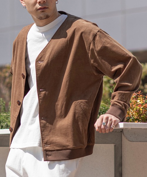 JOINT WORKS（ジョイントワークス）の「JW-CORDUROY シャツカーディガン（カーディガン/ボレロ・メンズ・サックスブルー/キャメル/コバルトブルー・MEDIUM/LARGE）」の3枚目の写真