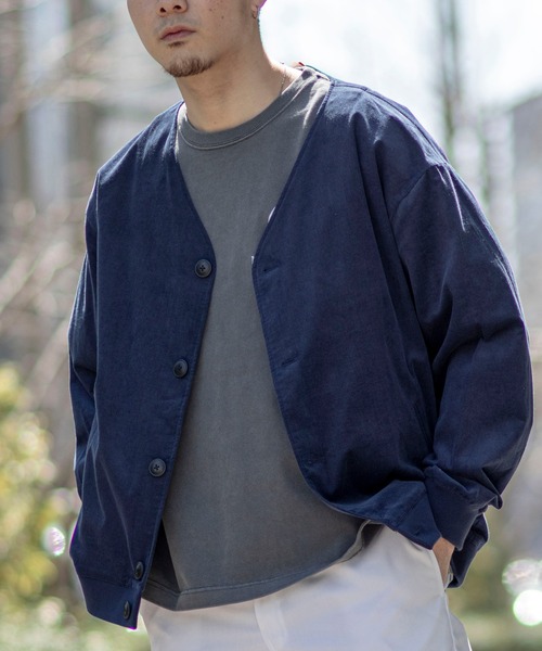 JOINT WORKS（ジョイントワークス）の「JW-CORDUROY シャツカーディガン（カーディガン/ボレロ・メンズ・サックスブルー/キャメル/コバルトブルー・MEDIUM/LARGE）」の2枚目の写真