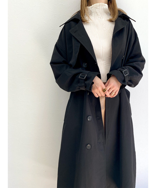 ISOOK(アイスー)の「Candy sleeve trenchcoat / キャンディスリーブトレンチコート(トレンチコート・レディース・ブラック/ブラウン・FREE)」の1枚目の写真
