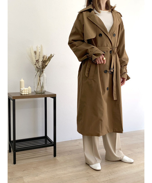 ISOOK(アイスー)の「Candy sleeve trenchcoat / キャンディスリーブトレンチコート(トレンチコート・レディース・ブラック/ブラウン・FREE)」の8枚目の写真