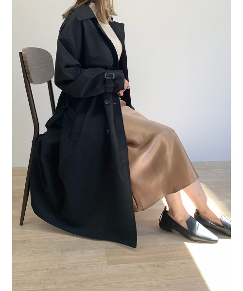ISOOK(アイスー)の「Candy sleeve trenchcoat / キャンディスリーブトレンチコート(トレンチコート・レディース・ブラック/ブラウン・FREE)」の13枚目の写真