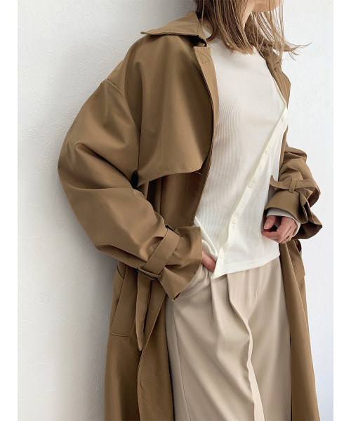 ISOOK(アイスー)の「Candy sleeve trenchcoat / キャンディスリーブトレンチコート(トレンチコート・レディース・ブラック/ブラウン・FREE)」の15枚目の写真