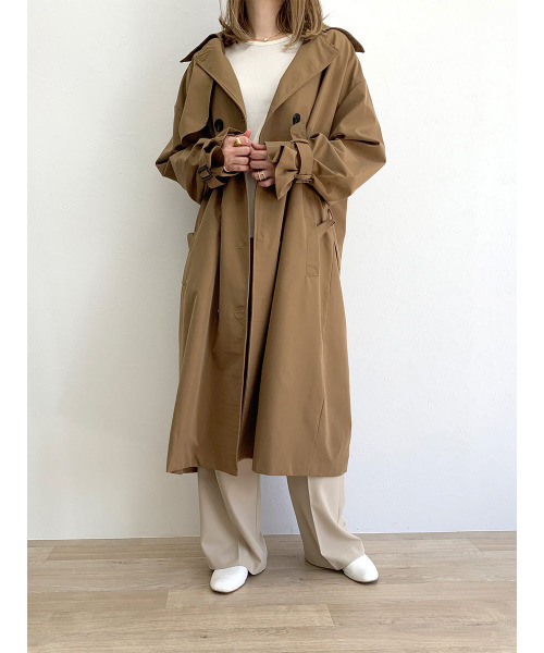 ISOOK(アイスー)の「Candy sleeve trenchcoat / キャンディスリーブトレンチコート(トレンチコート・レディース・ブラック/ブラウン・FREE)」の5枚目の写真