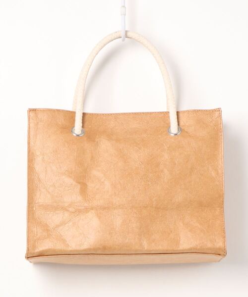 ALTROSE（アルトローズ）の「［ALTROSE/アルトローズ］ロゴプリント ペーパー トートバッグ（トートバッグ・レディース・ブラック/ベージュ/グレー・FREE）」の4枚目の写真