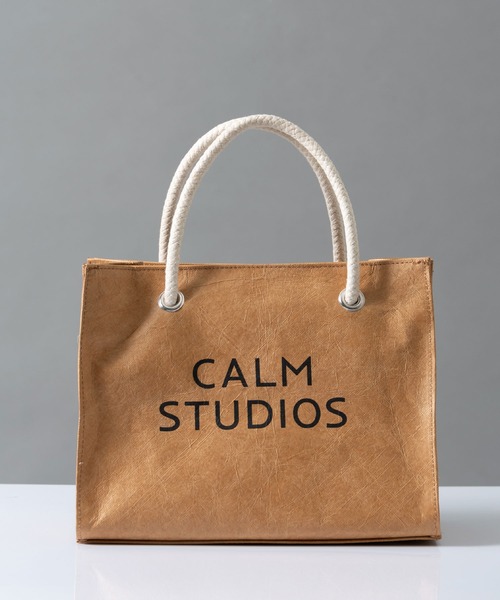 ALTROSE（アルトローズ）の「［ALTROSE/アルトローズ］ロゴプリント ペーパー トートバッグ（トートバッグ・レディース・ブラック/ベージュ/グレー・FREE）」の3枚目の写真