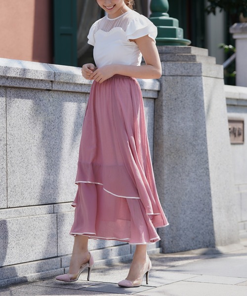 MIIA（ミーア）の「シアープリーツトップス（Tシャツ/カットソー・レディース・ブラック/オフホワイト/ブルー・FREE）」の16枚目の写真