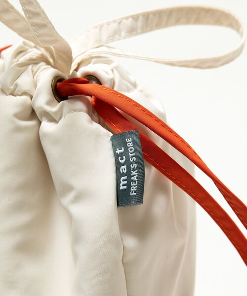 FREAK'S STORE（フリークスストア）の「▽mact × FREAK'S STORE/マクト 別注巾着バッグ（トートバッグ・レディース・グレー/オフホワイト・ﾌﾘ-）」の8枚目の写真